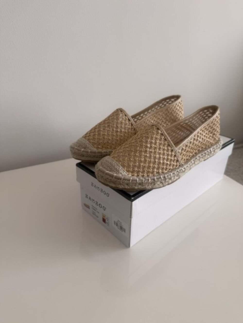 Bamboo espadrille flats
